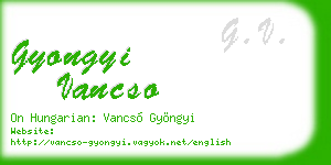 gyongyi vancso business card